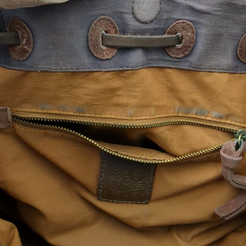 Lucky Brand suede hobo